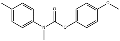 4-methoxyphenyl methyl(4-methylphenyl)carbamate Struktur