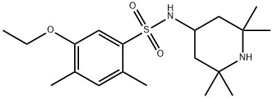 5-ethoxy-2,4-dimethyl-N-(2,2,6,6-tetramethyl-4-piperidinyl)benzenesulfonamide Struktur