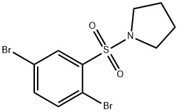 1-[(2,5-dibromophenyl)sulfonyl]pyrrolidine Struktur