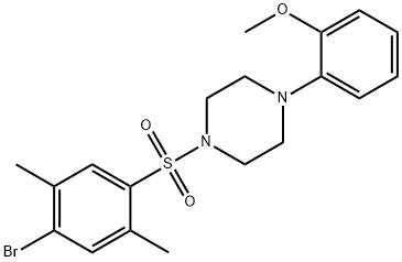 2-{4-[(4-bromo-2,5-dimethylphenyl)sulfonyl]-1-piperazinyl}phenyl methyl ether Struktur