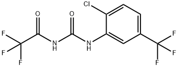 N-[2-chloro-5-(trifluoromethyl)phenyl]-N'-(trifluoroacetyl)urea Struktur