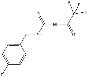 N-(4-fluorobenzyl)-N'-(trifluoroacetyl)urea Struktur