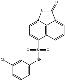 N-(3-chlorophenyl)-2-oxo-2H-naphtho[1,8-bc]thiophene-6-sulfonamide Struktur