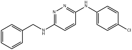 N-benzyl-N-[6-(4-chloroanilino)-3-pyridazinyl]amine Struktur