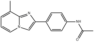 N-[4-(8-methylimidazo[1,2-a]pyridin-2-yl)phenyl]acetamide Struktur