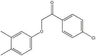 1-(4-chlorophenyl)-2-(3,4-dimethylphenoxy)ethanone Struktur