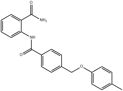 2-({4-[(4-methylphenoxy)methyl]benzoyl}amino)benzamide Struktur