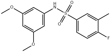 N-(3,5-dimethoxyphenyl)-4-fluoro-3-methylbenzenesulfonamide Struktur