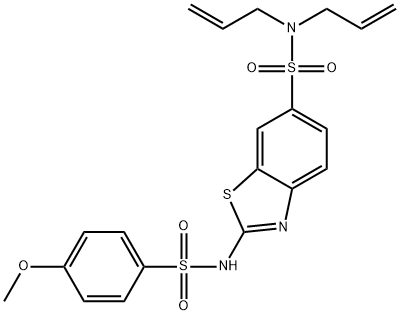 N,N-diallyl-2-{[(4-methoxyphenyl)sulfonyl]amino}-1,3-benzothiazole-6-sulfonamide Struktur