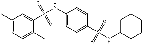 N-{4-[(cyclohexylamino)sulfonyl]phenyl}-2,5-dimethylbenzenesulfonamide Struktur