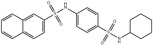 N-{4-[(cyclohexylamino)sulfonyl]phenyl}-2-naphthalenesulfonamide Struktur