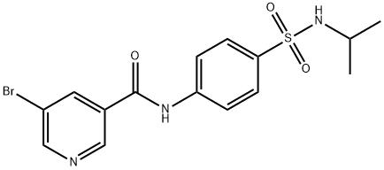 5-bromo-N-{4-[(isopropylamino)sulfonyl]phenyl}nicotinamide Struktur