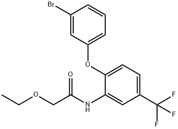 N-[2-(3-bromophenoxy)-5-(trifluoromethyl)phenyl]-2-ethoxyacetamide Struktur