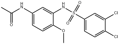 N-(3-{[(3,4-dichlorophenyl)sulfonyl]amino}-4-methoxyphenyl)acetamide Struktur