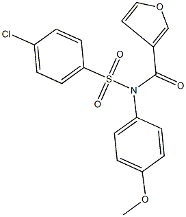 4-chloro-N-(3-furoyl)-N-(4-methoxyphenyl)benzenesulfonamide Struktur