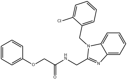 N-{[1-(2-chlorobenzyl)-1H-benzimidazol-2-yl]methyl}-2-phenoxyacetamide Struktur