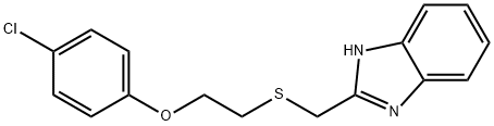 2-[(1H-benzimidazol-2-ylmethyl)sulfanyl]ethyl 4-chlorophenyl ether Struktur