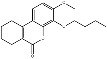 4-butoxy-3-methoxy-7,8,9,10-tetrahydro-6H-benzo[c]chromen-6-one Struktur