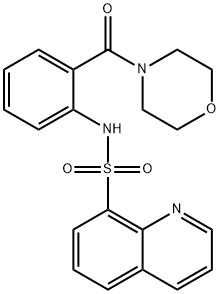 N-[2-(4-morpholinylcarbonyl)phenyl]-8-quinolinesulfonamide Struktur