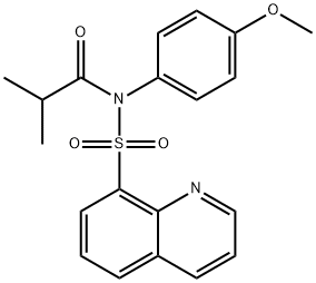 N-isobutyryl-N-(4-methoxyphenyl)-8-quinolinesulfonamide Struktur