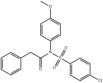 4-chloro-N-(4-methoxyphenyl)-N-(phenylacetyl)benzenesulfonamide Struktur