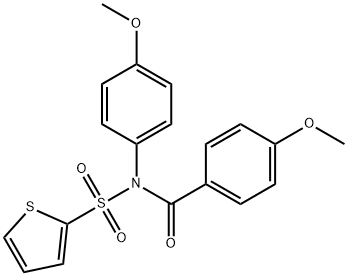 N-(4-methoxybenzoyl)-N-(4-methoxyphenyl)-2-thiophenesulfonamide Struktur