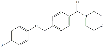 4-{4-[(4-bromophenoxy)methyl]benzoyl}morpholine Struktur