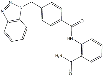 2-{[4-(1H-1,2,3-benzotriazol-1-ylmethyl)benzoyl]amino}benzamide Struktur