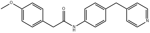 2-(4-methoxyphenyl)-N-[4-(4-pyridinylmethyl)phenyl]acetamide Struktur