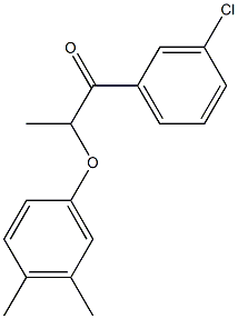 1-(3-chlorophenyl)-2-(3,4-dimethylphenoxy)-1-propanone Struktur