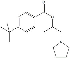 1-methyl-2-(1-pyrrolidinyl)ethyl 4-tert-butylbenzoate Struktur