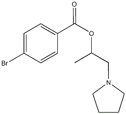 1-methyl-2-(1-pyrrolidinyl)ethyl 4-bromobenzoate Struktur