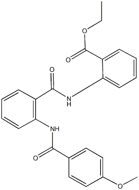 ethyl 2-({2-[(4-methoxybenzoyl)amino]benzoyl}amino)benzoate Struktur