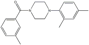 1-(2,4-dimethylphenyl)-4-(3-methylbenzoyl)piperazine Struktur