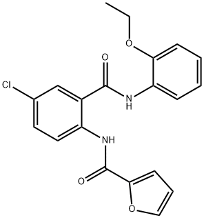 N-{4-chloro-2-[(2-ethoxyanilino)carbonyl]phenyl}-2-furamide Struktur