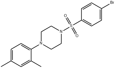 1-[(4-bromophenyl)sulfonyl]-4-(2,4-dimethylphenyl)piperazine Struktur