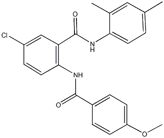 5-chloro-N-(2,4-dimethylphenyl)-2-[(4-methoxybenzoyl)amino]benzamide Struktur