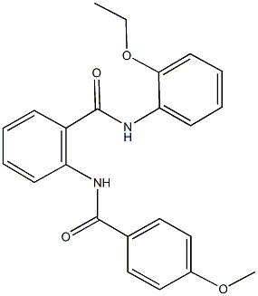 N-(2-ethoxyphenyl)-2-[(4-methoxybenzoyl)amino]benzamide Struktur