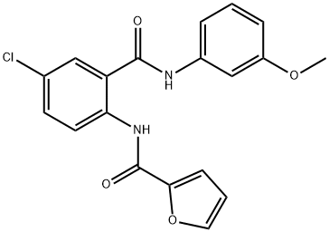 N-{4-chloro-2-[(3-methoxyanilino)carbonyl]phenyl}-2-furamide Struktur