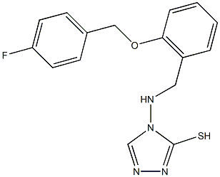 4-({2-[(4-fluorobenzyl)oxy]benzyl}amino)-4H-1,2,4-triazole-3-thiol Struktur