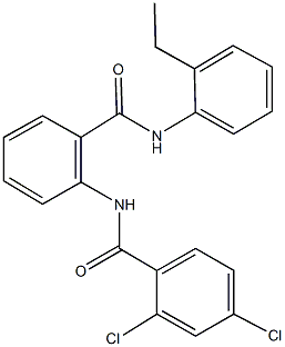 2,4-dichloro-N-{2-[(2-ethylanilino)carbonyl]phenyl}benzamide Struktur