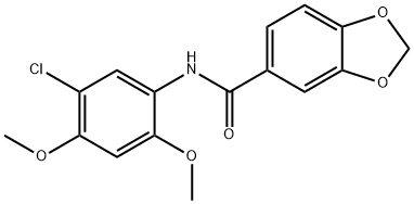 N-(5-chloro-2,4-dimethoxyphenyl)-1,3-benzodioxole-5-carboxamide Struktur