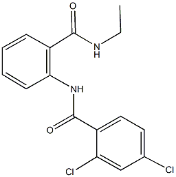 2,4-dichloro-N-{2-[(ethylamino)carbonyl]phenyl}benzamide Struktur