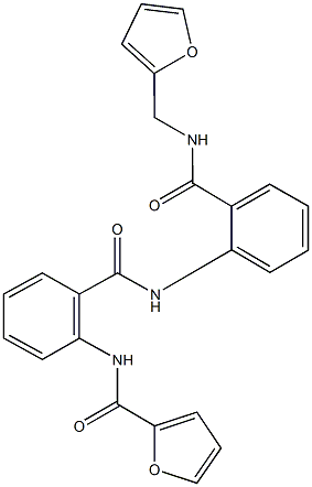 N-{2-[(2-{[(2-furylmethyl)amino]carbonyl}anilino)carbonyl]phenyl}-2-furamide Struktur