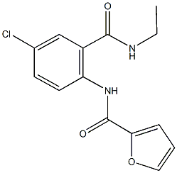 N-{4-chloro-2-[(ethylamino)carbonyl]phenyl}-2-furamide Struktur