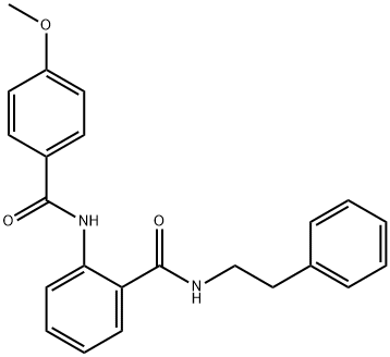 2-[(4-methoxybenzoyl)amino]-N-(2-phenylethyl)benzamide Struktur