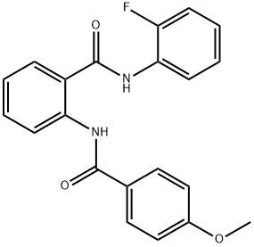 N-(2-fluorophenyl)-2-[(4-methoxybenzoyl)amino]benzamide Struktur