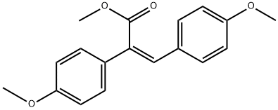 methyl 2,3-bis(4-methoxyphenyl)acrylate Struktur