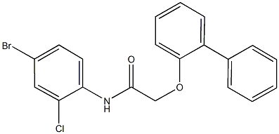 2-([1,1'-biphenyl]-2-yloxy)-N-(4-bromo-2-chlorophenyl)acetamide Struktur