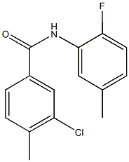 3-chloro-N-(2-fluoro-5-methylphenyl)-4-methylbenzamide Struktur